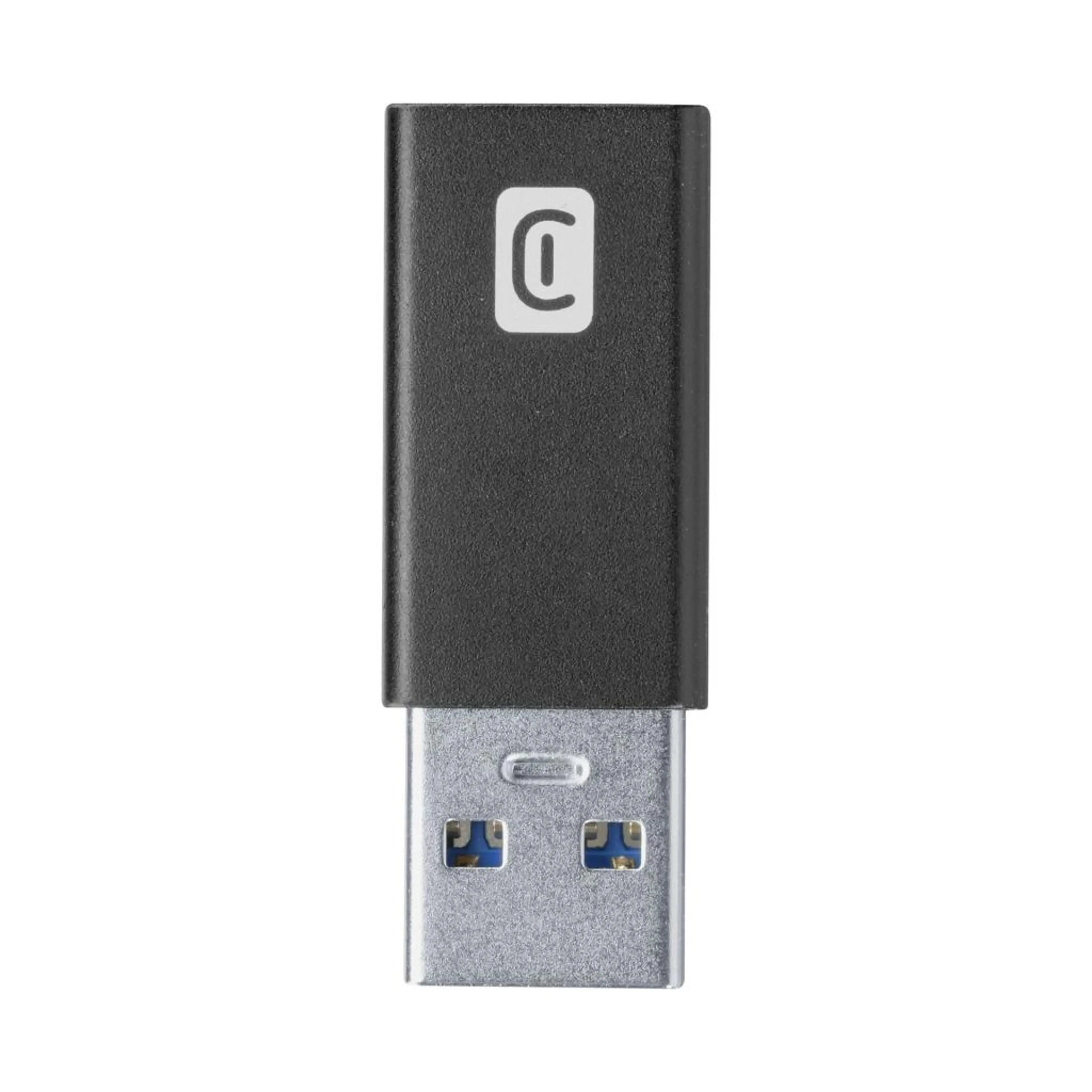Адаптер за кола от USB-C към USB черен