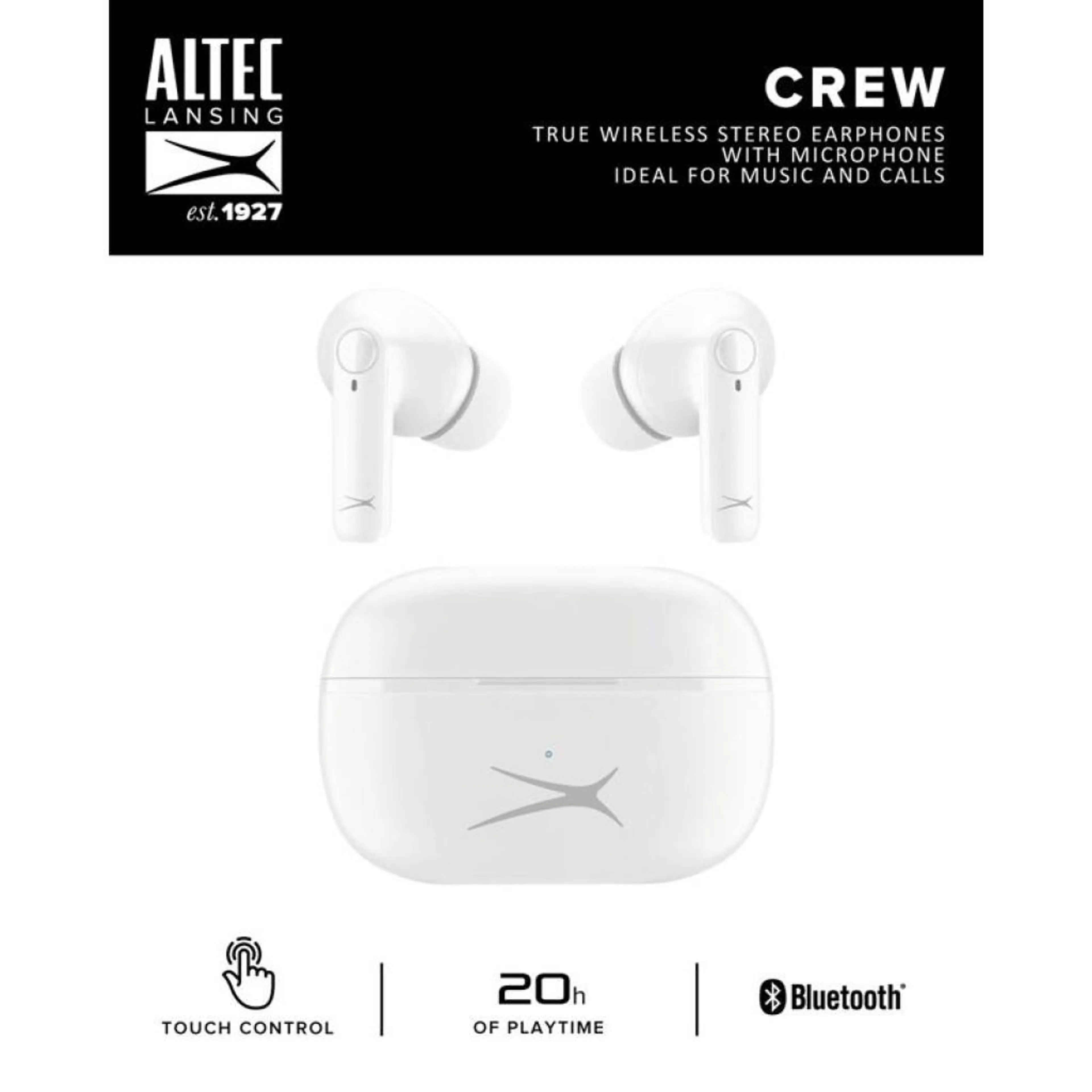 Altec Lansing Bluetooth слушалки TWS Crew бели