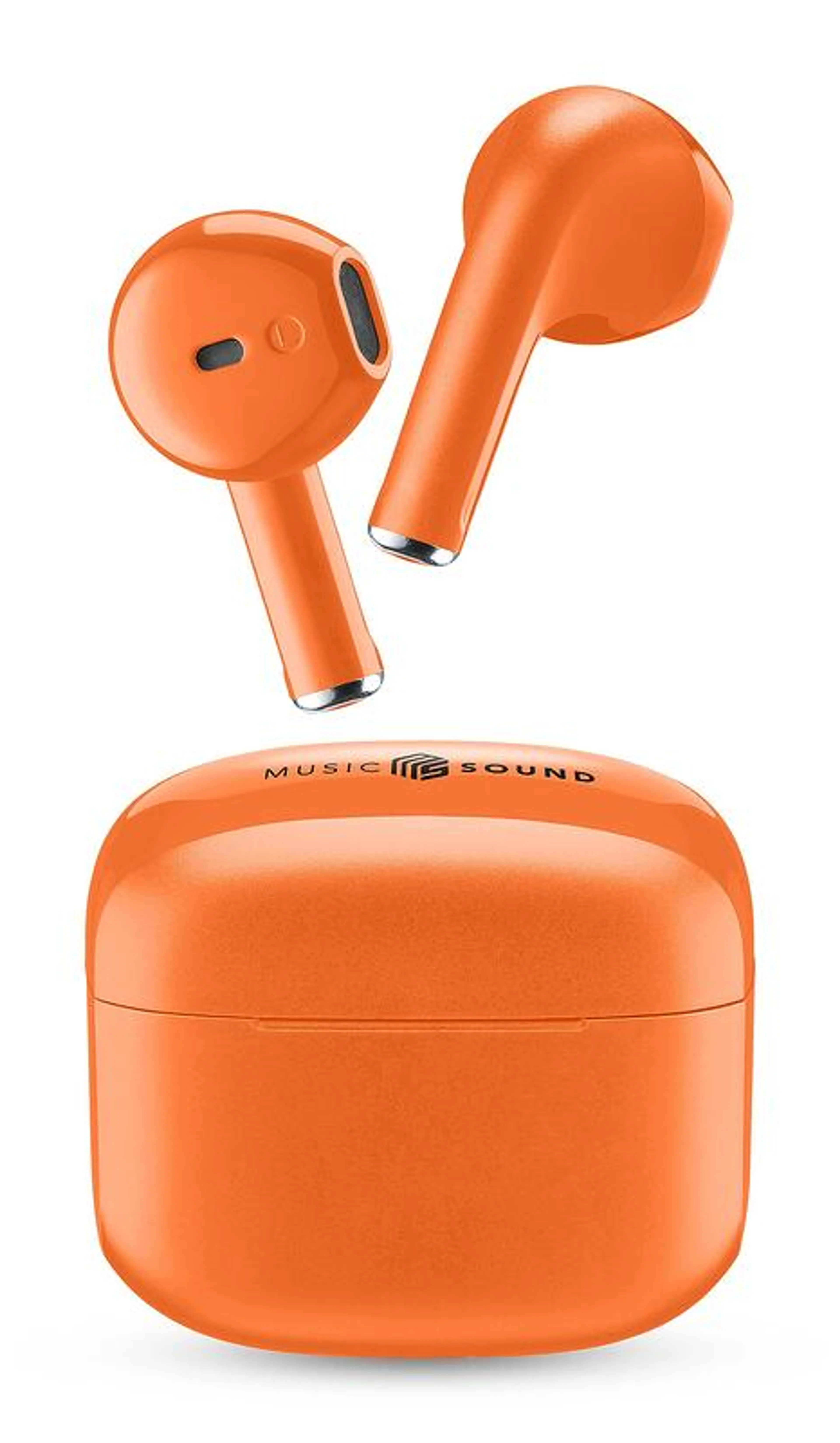 Bluetooth слушалки Music Sound Swag TWS оранжеви