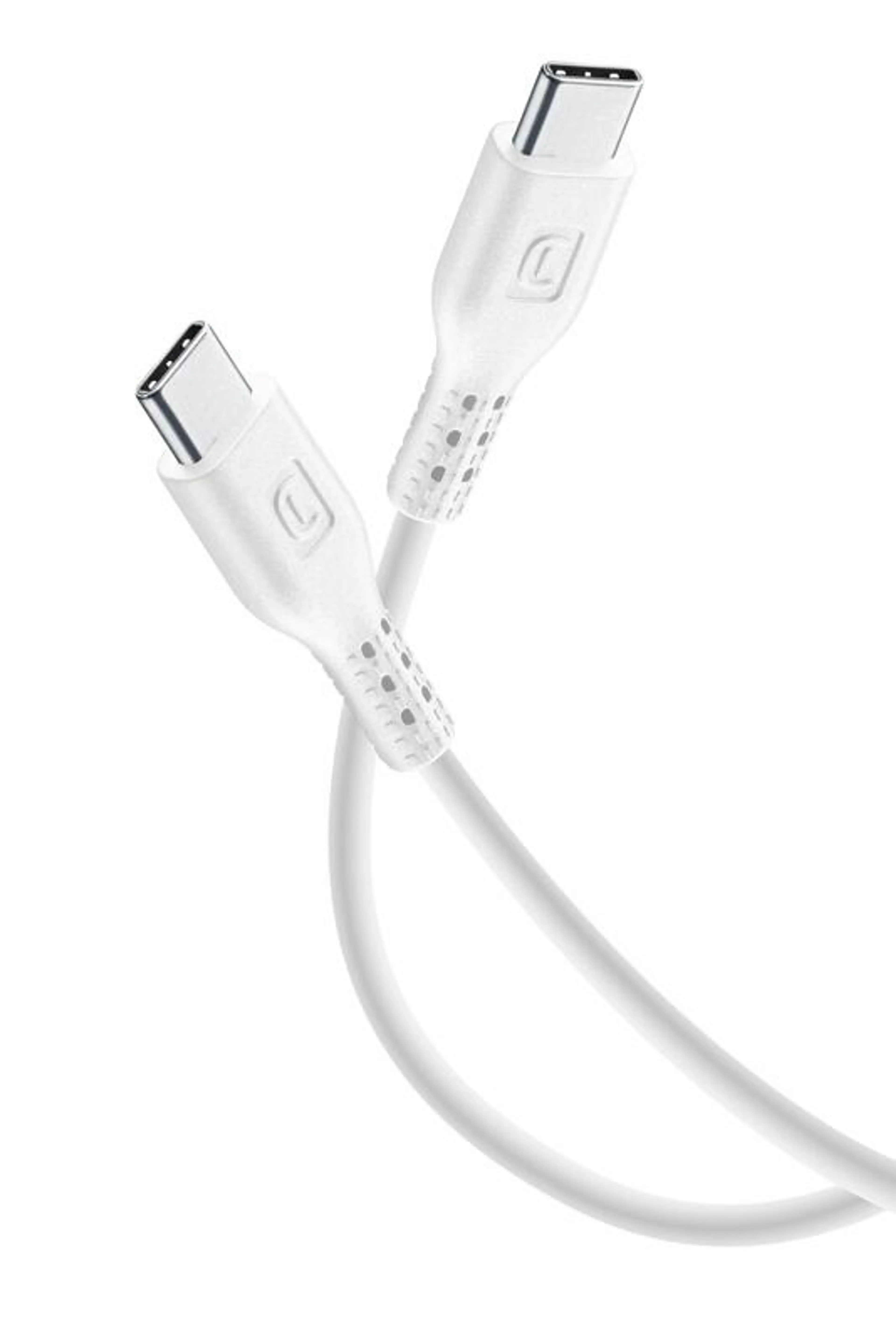 Кабел данни USB C - USB C 1,2м бял