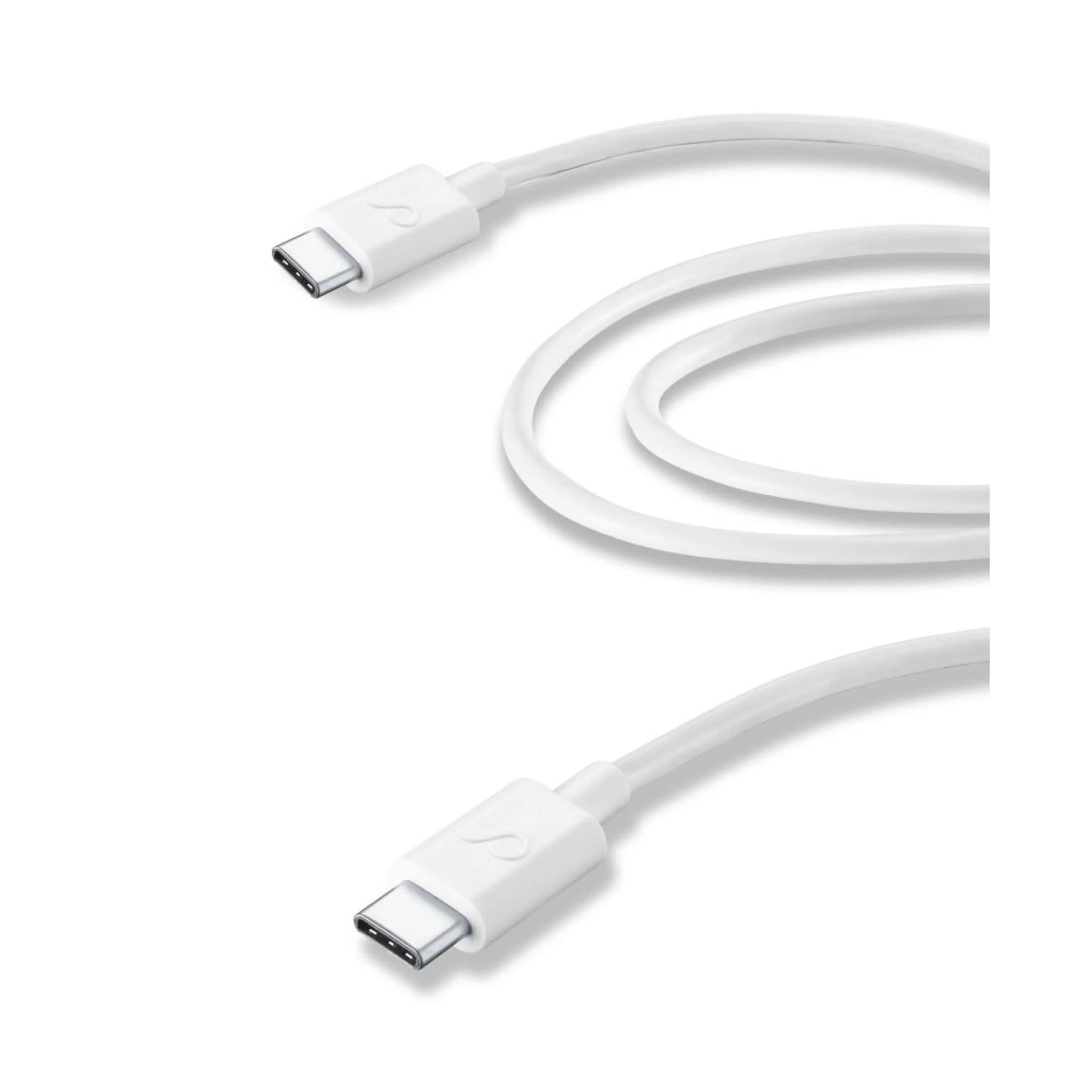 Кабел данни USB-C - USB-C 2м бял