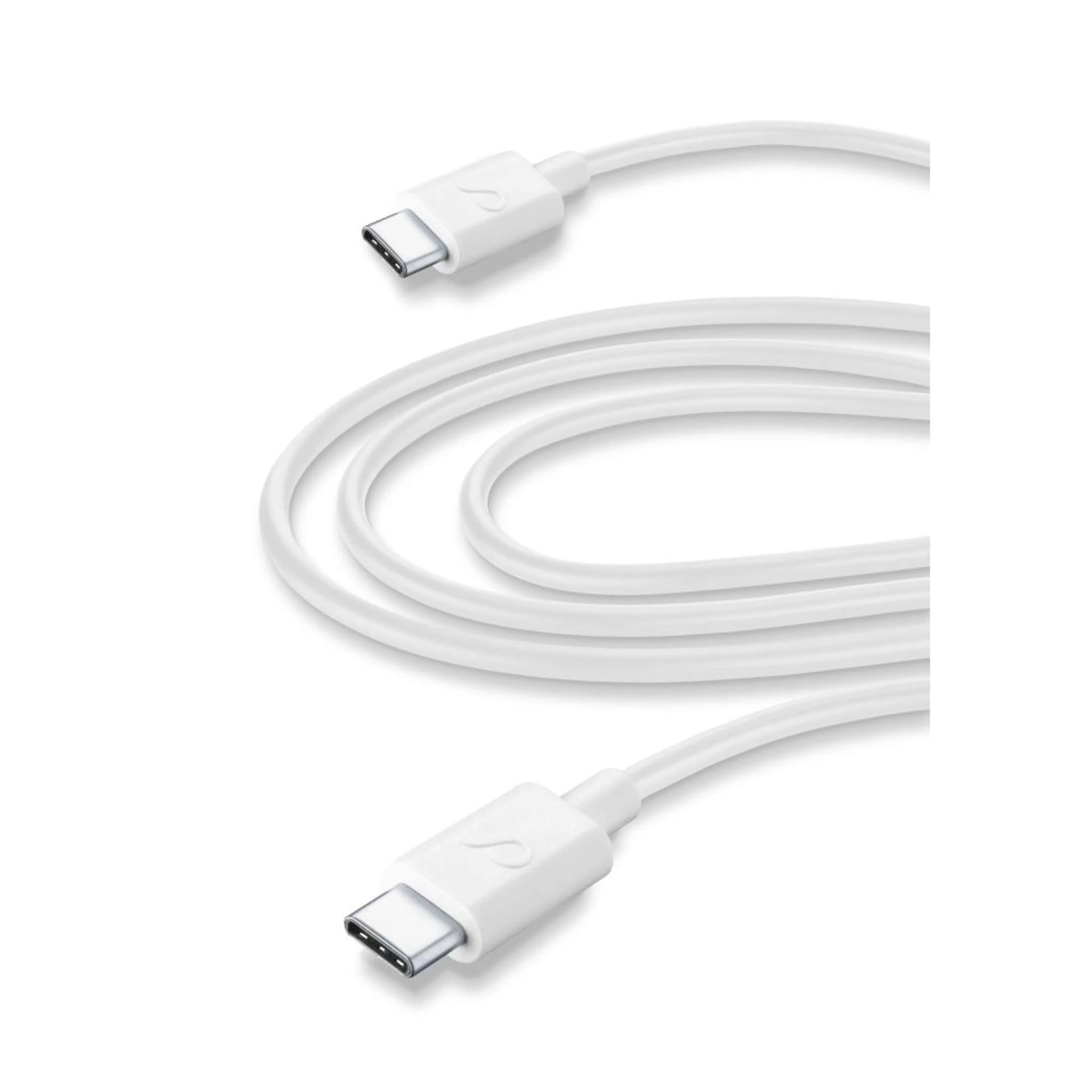Кабел данни USB-C към USB-C 5A/45W бял