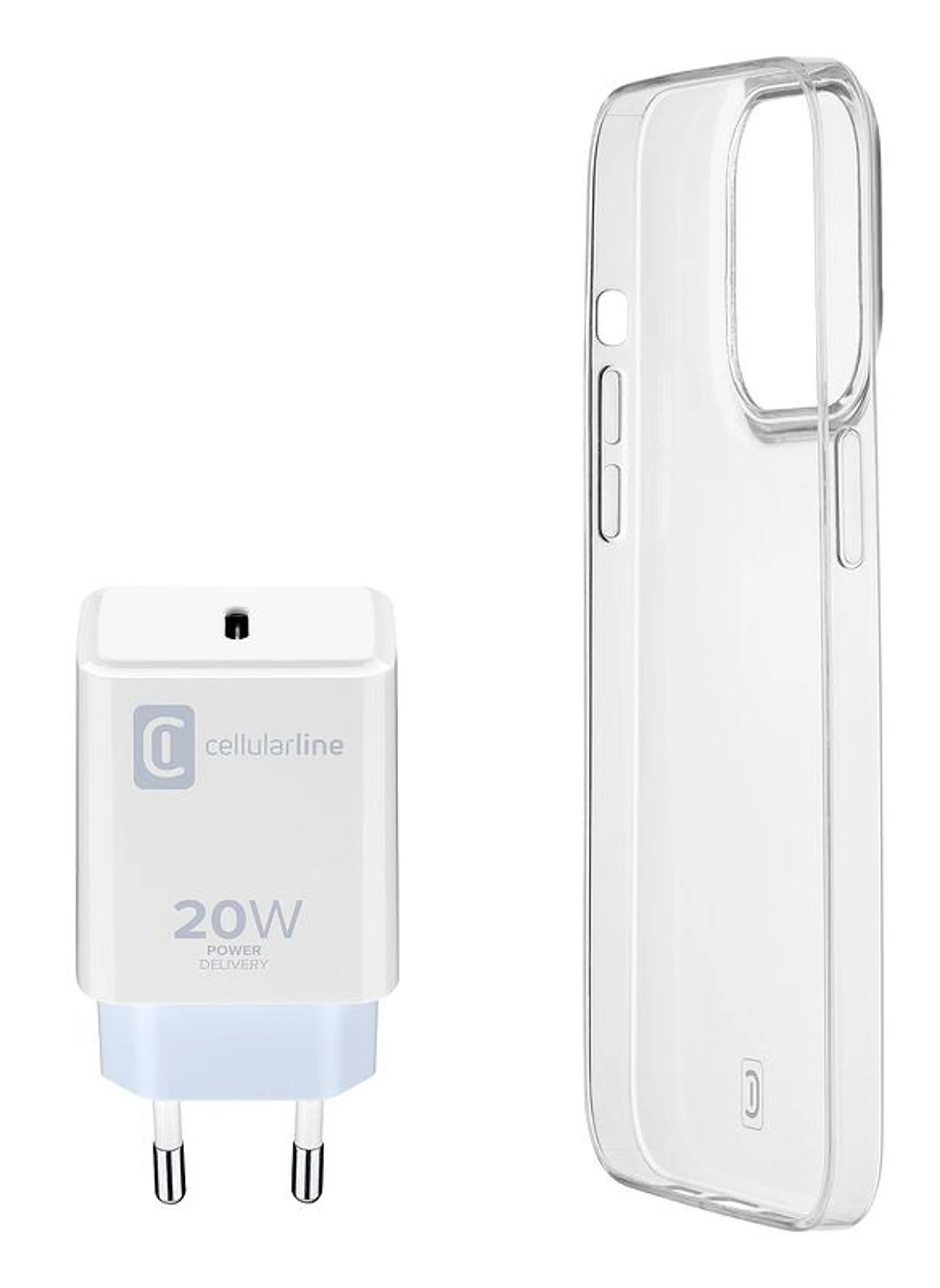 Пакет за iPhone 14 Plus- Зарядно USB-C 20W + калъф