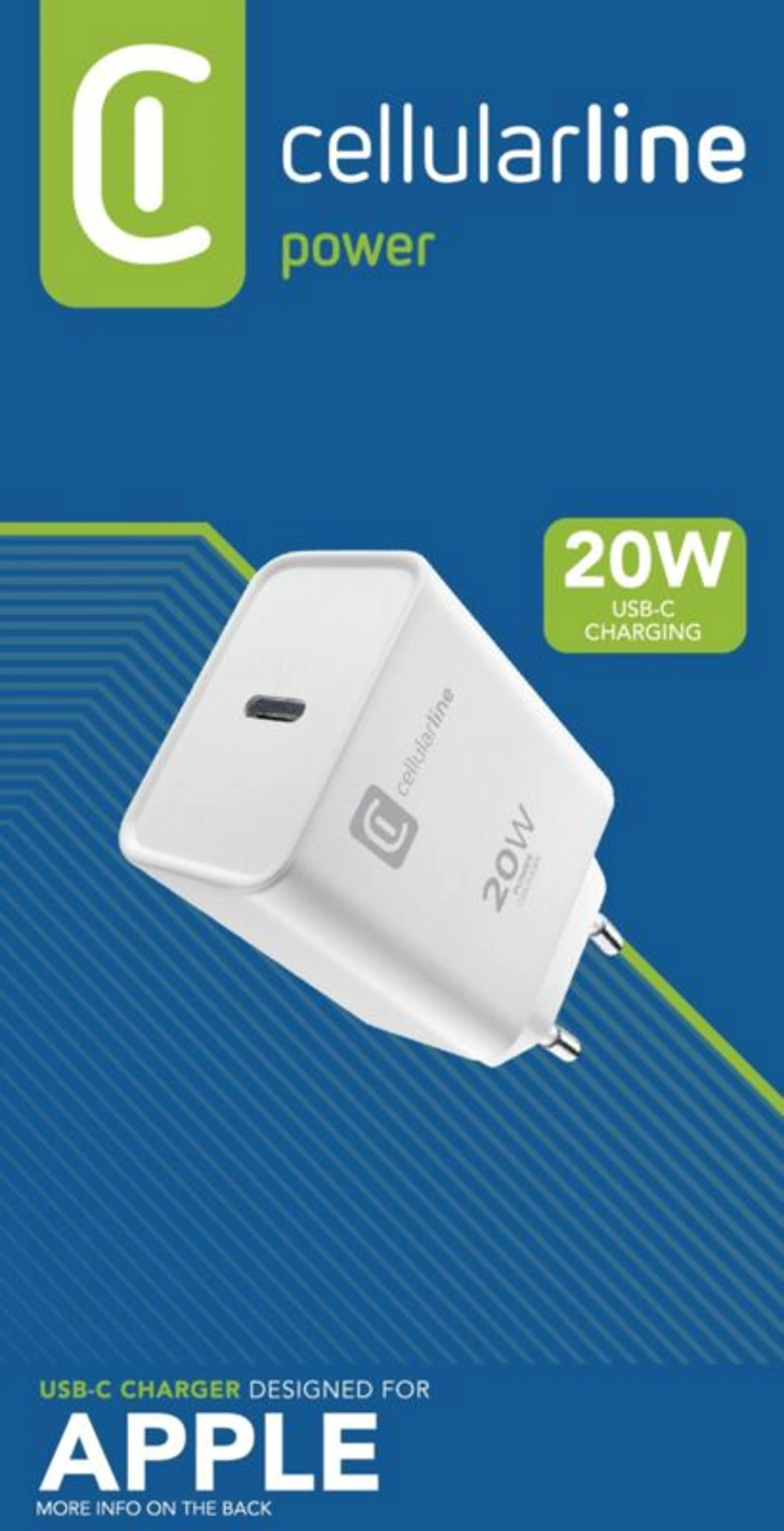 PD Зарядно 220V USB-C 20W бяло