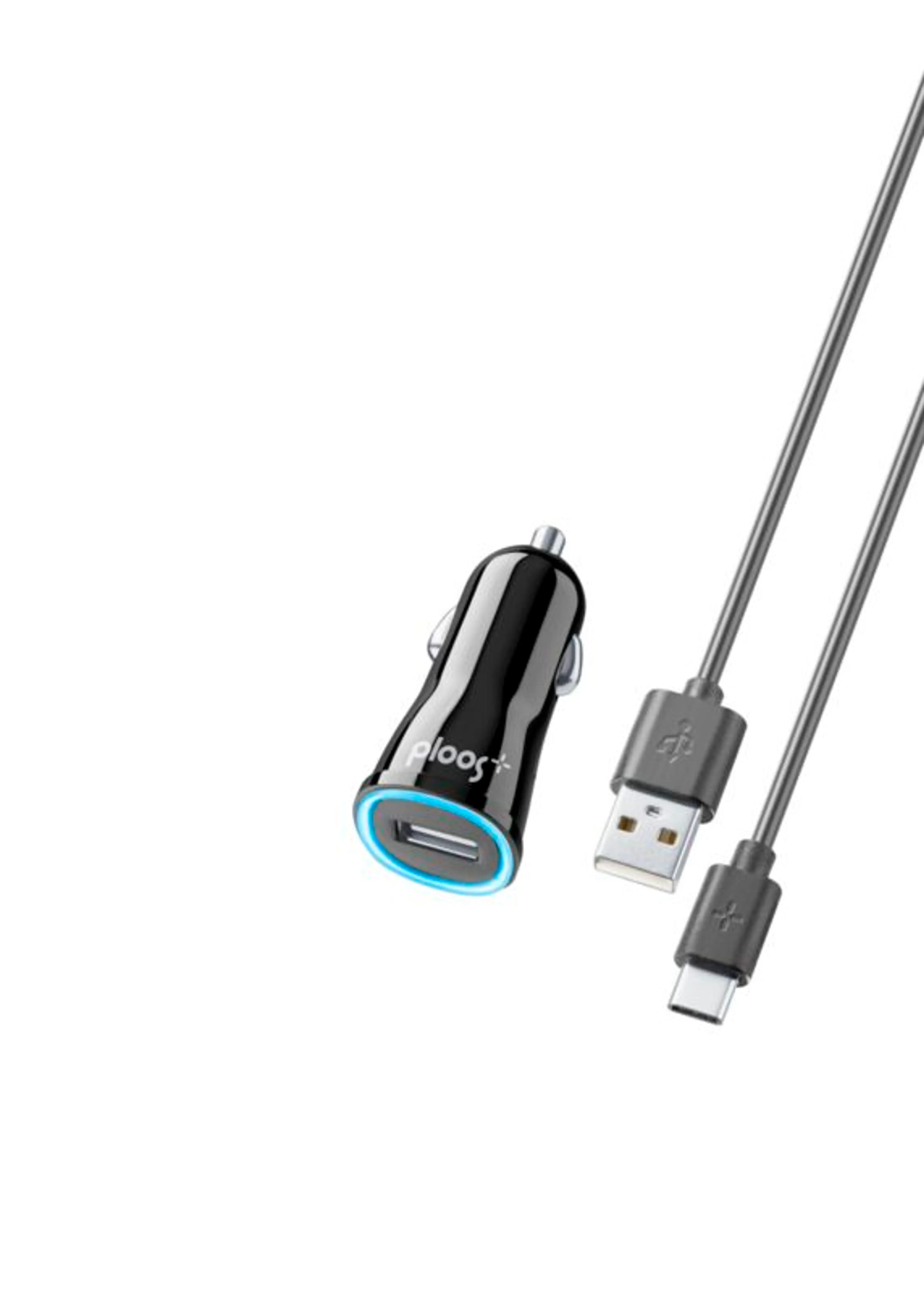 PL Зарядно 12V за кола USB-C, 2A черно