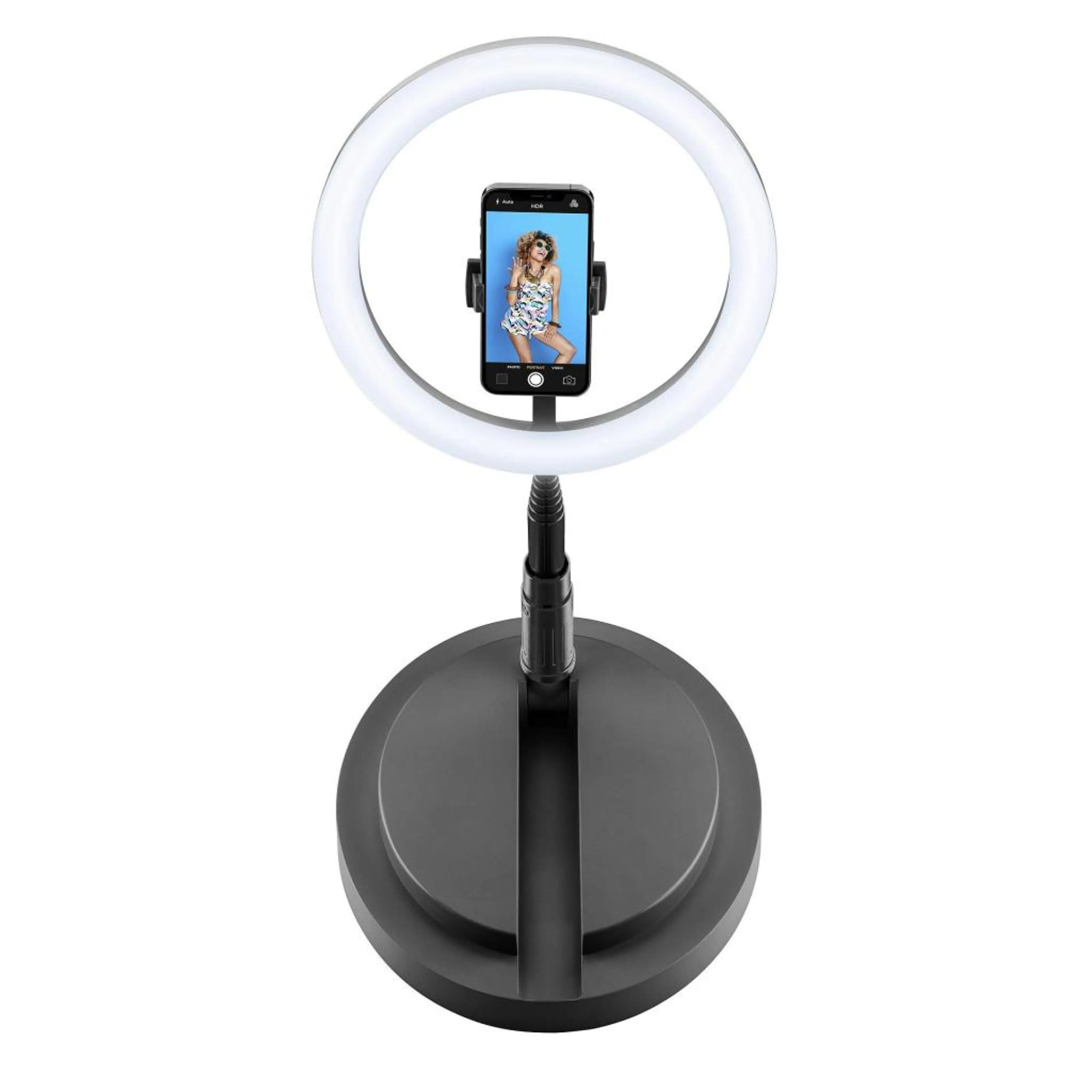 Selfie Ring Compact с bluetooth сгъваем черен