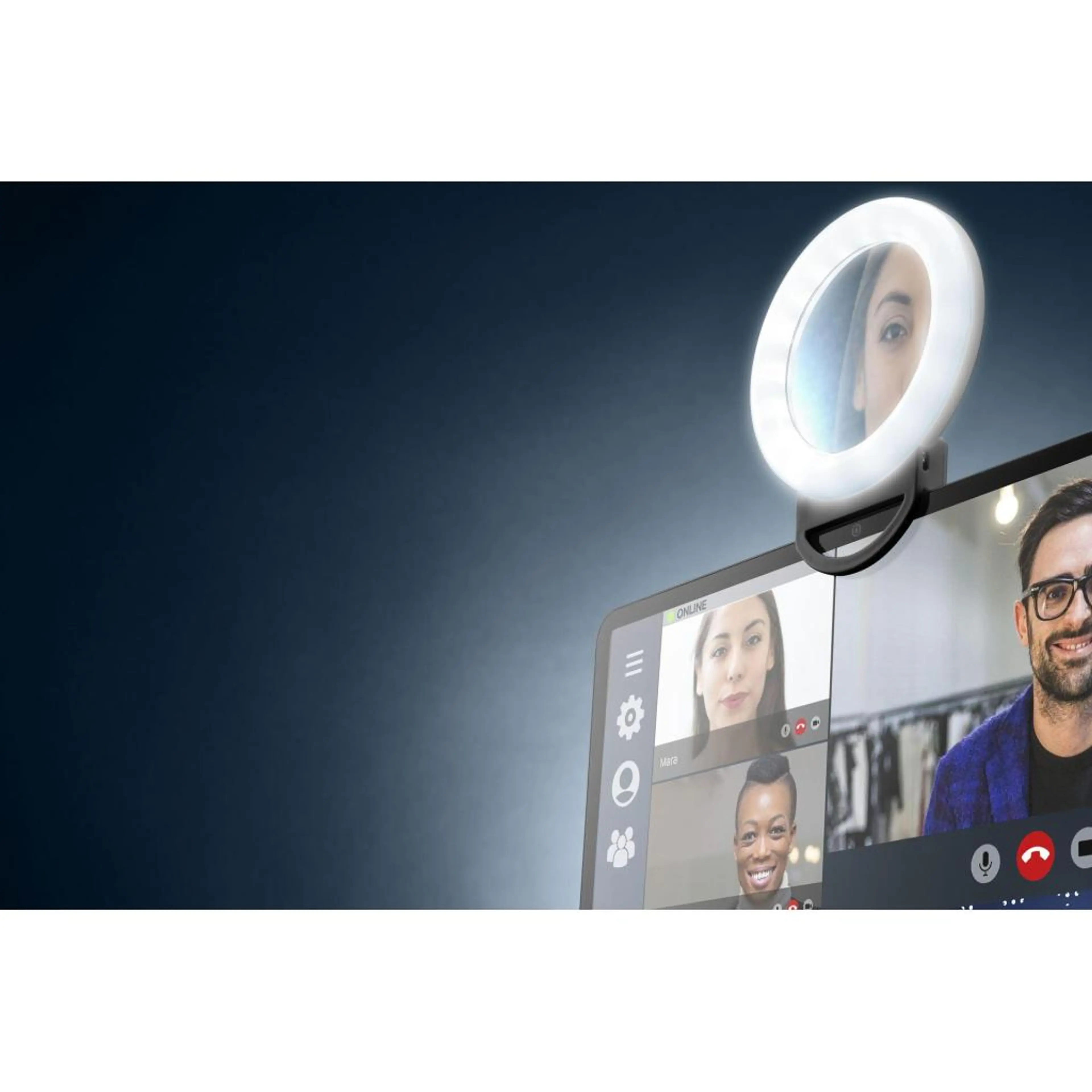 Selfie Ring Pocket с огледало за телефон универсален цветен