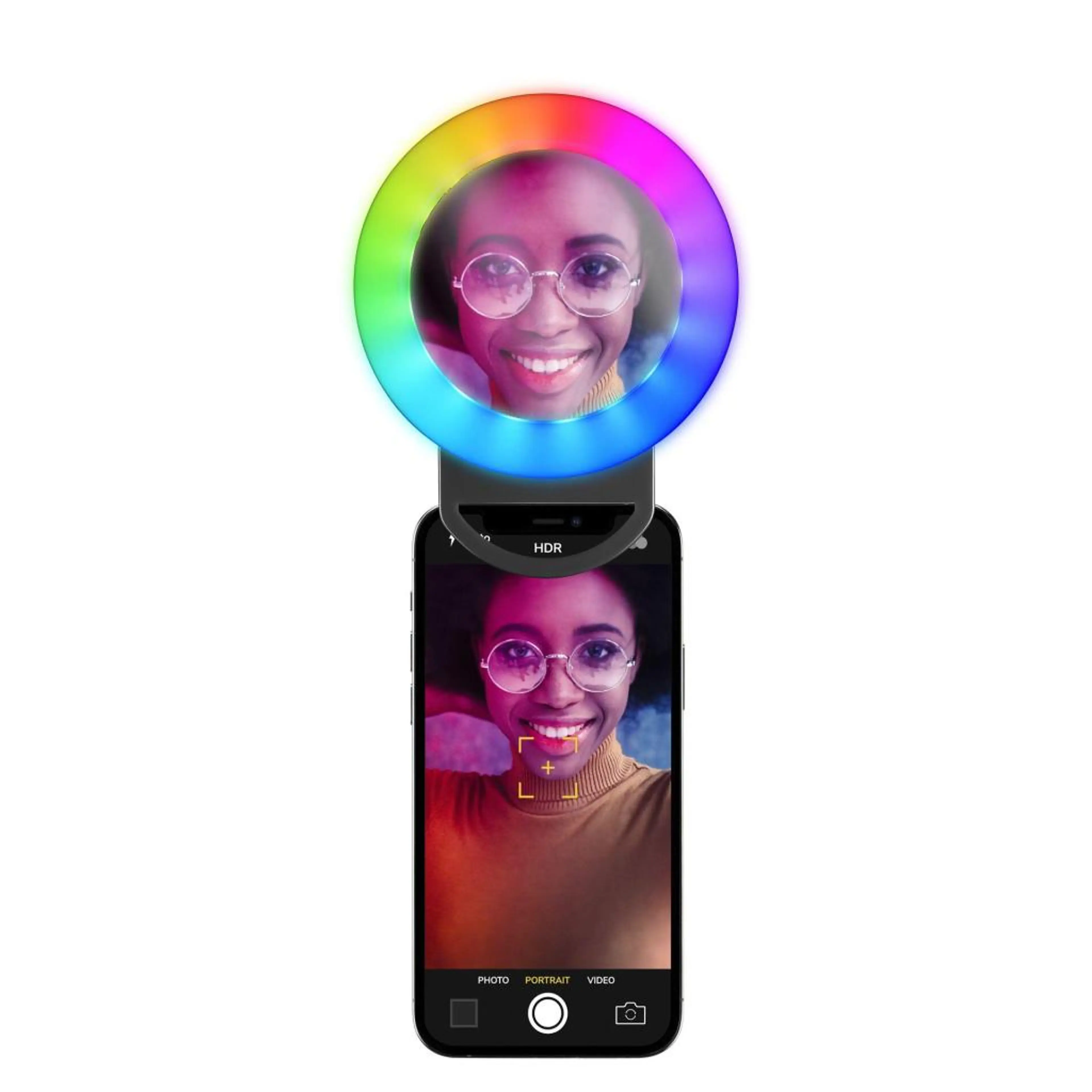 Selfie Ring Pocket с огледало за телефон универсален цветен