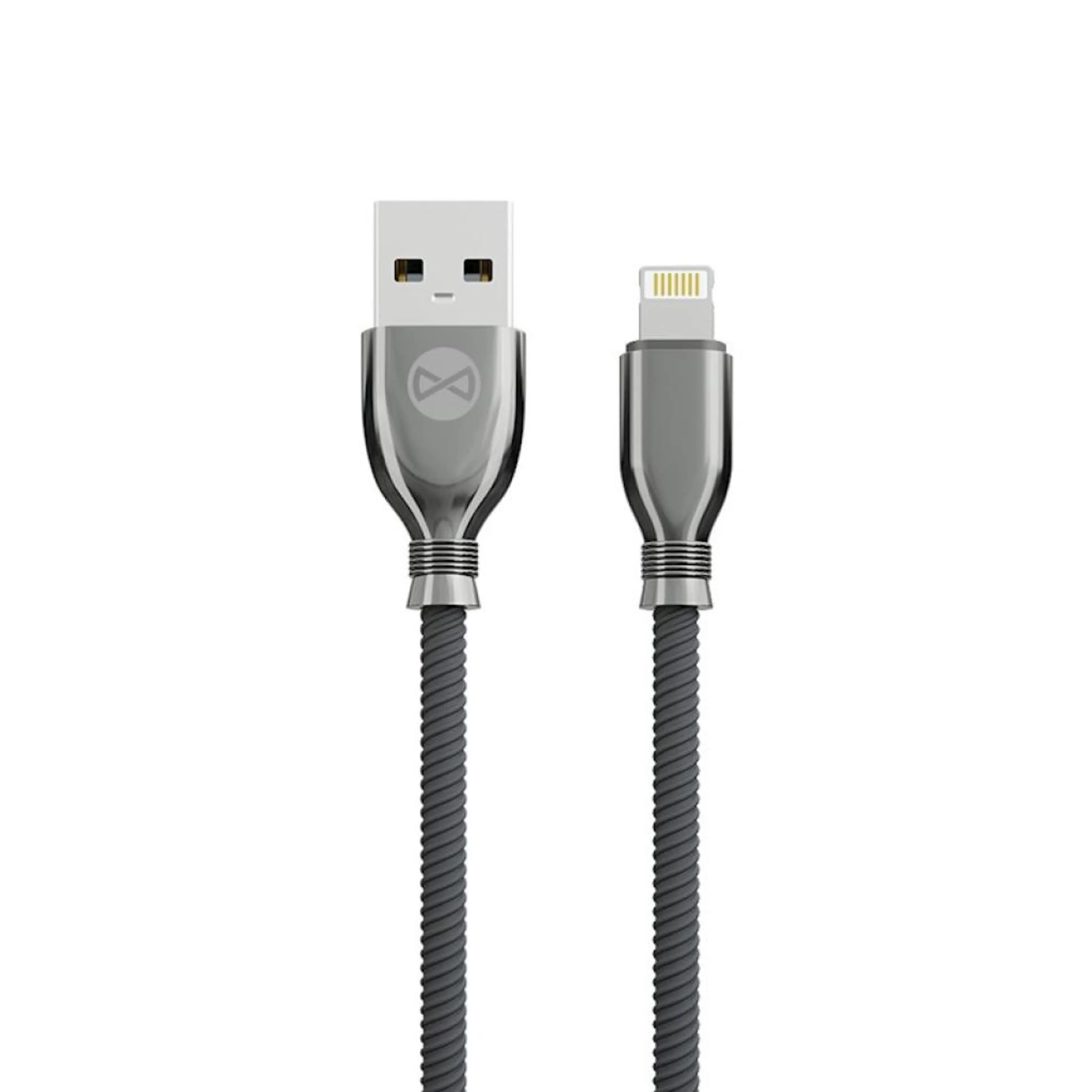 Forever Кабел данни USB- Lightning Tornado 3A, 1 м черен